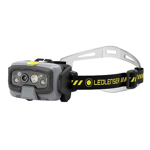 Image of Ledlenser HF8R Work Rechargeable 1600 Lumen Head Torch - 80 CRI, Includes Digital Focus, Waterproof, Front Red Light, Helmet Mounting Option, Bright, Versatile Headlamp for Work and Adventure