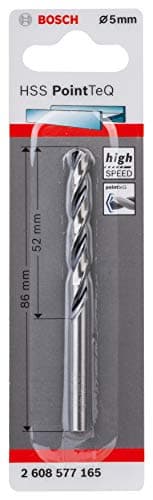 Image of Bosch Professional PointTeQ HSS Twist Drill Bit (for Metal, 5 x 52 x 86 mm, Accessories for Drill Driver)