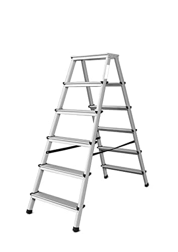 Image of VaGo Ladder, Step Ladder, Folding Ladder, 2 x 6 Steps, Double-Sided Household Ladder