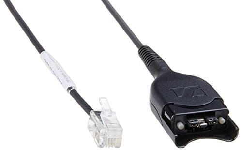 Image of Sennheiser Enterprise Solution CSTD 08 (005365) Standard Headset Connection Cable, Easy Disconnect to Modular Plug RJ 9, Coiled Cord, Code 08. for Direct Connection of Specific Phones