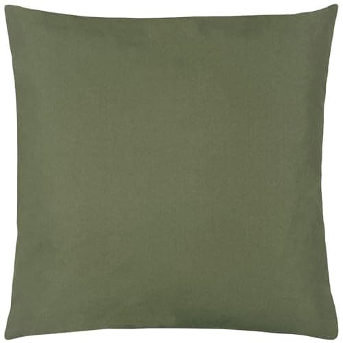 Image of furn. Wrap Plain Garden Outdoor Cushion Cover – UV Resistant Water Resistant (Olive – 43x43cm)