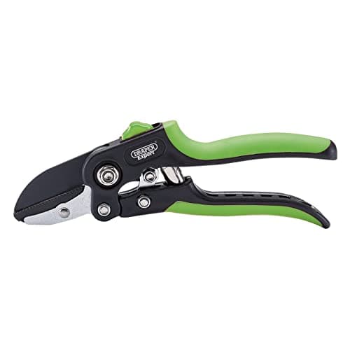 Image of Draper 200mm Anvil Pattern Secateurs | Soft Grip Cutting Gardening Tool | Heavy Duty Garden Hand Tools | 94983
