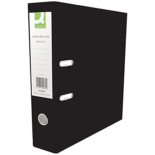 Image of Q-Connect 70mm Lever Arch File Polypropylene A4 Black (Pack of 10)