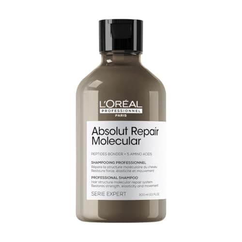 Image of L’Oréal Professionnel Absolut Repair Molecular Sulphate Free Shampoo, For Extremely Damaged Hair, Molecular Peptides Bond Repair, Restore Strength & Elasticity, 300ml