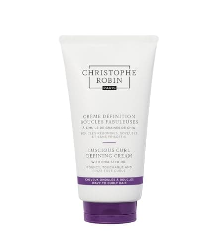 Image of Christophe Robin New Luscious Curl Cream with Chia Seed Oil 150ml – Moisturizing & Defining Cream, Enhances Curl Shape, Reduces Frizz, Nourishes & Softens Hair