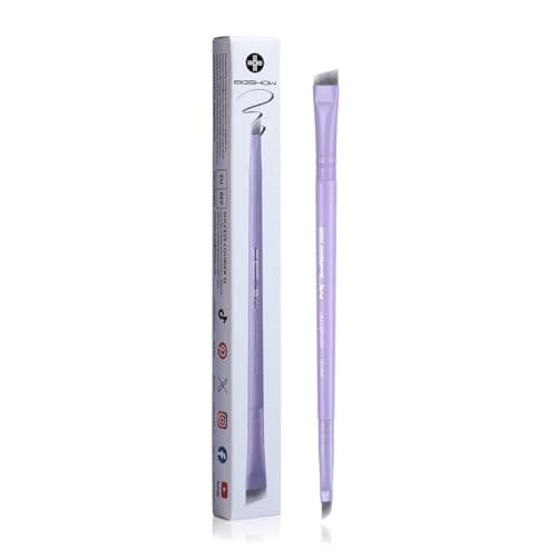 Image of EIGSHOW Eyebrow&Eyeliner Brush, Double Ended Makeup Brushes with Silver Ion Infused Bristles, Angled Eyebrow Brush, Ultra Fine Eyeliner Brushes(D104 Purple)