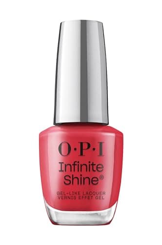 Image of OPI Infinite Shine Nail Polish - Dutch Tulips - Gel Like & Long Lasting Pink Red Nail Polish - with Pre-Cured Gel Technology & OPI Pro-Wide Brush (15ml)