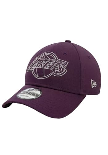 Image of New Era ERA Los Angeles Lakers Basketball Metallic Outline 940, 501 - DARK PURPLE, One Size
