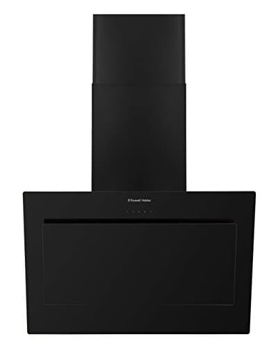 Image of Russell Hobbs RHGCH902B 90cm Wide Black Glass Chimney Cooker Hood