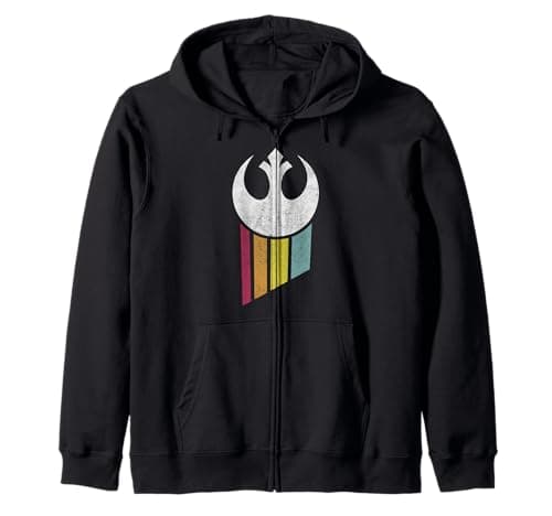 Image of Star Wars Rebel Rainbow Logo Zip Hoodie