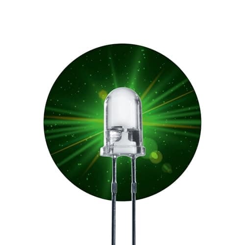 Image of Lumetheus LEDs 5 mm Colour green Extra Super Bright 50.000 mcd 50 pieces 2-3 Volts 2 Pin Light Emitting LED Diode