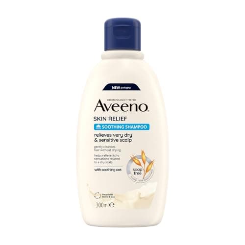 Image of Aveeno Skin Relief Soothing Shampoo, With Soothing Oat, Suitable For very dry sensitive Scalp, Suitable for Thin & Fragile Hair, Soap Free, High Tolerance Formula, 300ml