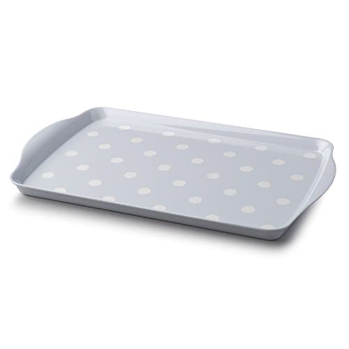 Image of Zeal Melamine Dotty Serving Design Tray (38x24cm) French Grey