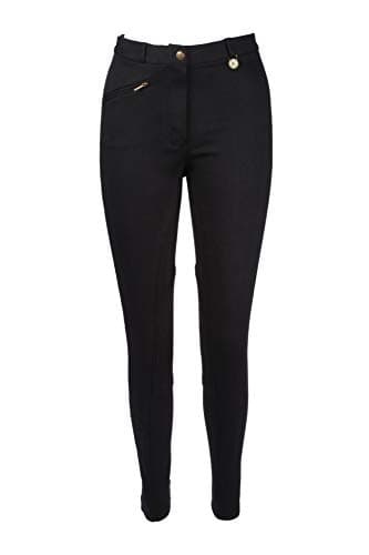 Image of Avon Equine Cotton Childrens Horse Riding Jodhpurs for Boy and Girls 4 Way Stretch Soft Junior Child Equine Jodhpurs Jods (Black, 24)