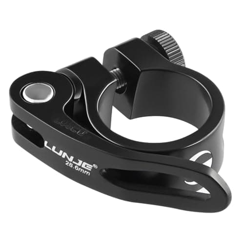 Image of TRIWONDER Bike Seat Post Clamp 28.6mm, 31.8mm, 34.9mm Quick Release Seatpost Tube Clamp for MTB Road Casual Bike (Black, 34.9mm)