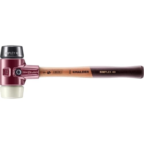 Image of Halder 3028060 60 mm EH Rubber/Nylon 3028 "Simlpex" Soft-Face Mallet - Multi-Colour
