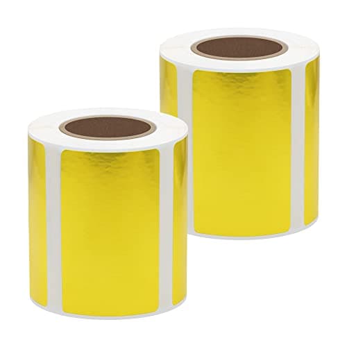 Image of hycodest Thermal Labels 1.97" x 1.18" (50×30 mm) Printer Sticker Paper with Self-Adhesive for P50 Labels Printers (50x30, Gold)