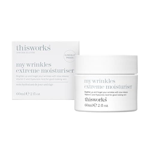 Image of This Works My Wrinkles Extreme Moisture, 60 ml - Anti Aging Face Cream with Bakuchiol, Vitamin C and Hyaluronic Acid - Brightening Moisturiser to Smooth and Plump Dehydrated Skin
