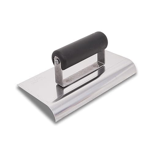 Image of Marshalltown Stainless Steel Edging Trowel with Plastic Handle, Provides Rounding to Concrete, Radius: 13 mm, Lip: 16 mm, Dimensions: 229 x 64 mm