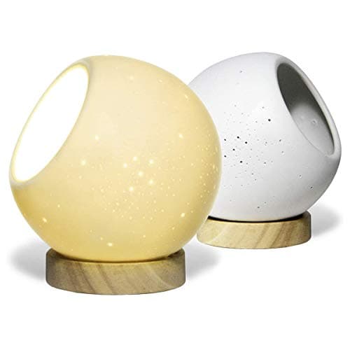 Image of Welink Light-Glow Table Lamp-Globo LP028, Made from fine porcelain in an unglazed finish, white, 14.8H x 14W x 14D cm Cable Length: approx. 160cm