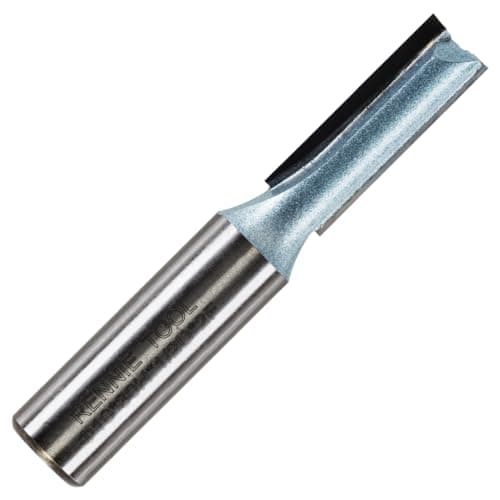 Image of Rennie Tools - 10mm Cutting Diameter x 30mm Flute x 1/2" Shank TCT Tipped 2 Flute Straight Router Cutter Bit. Compatible With Makita Trend Festool Hikoki Dewalt Router Etc. 10mm Router Bit