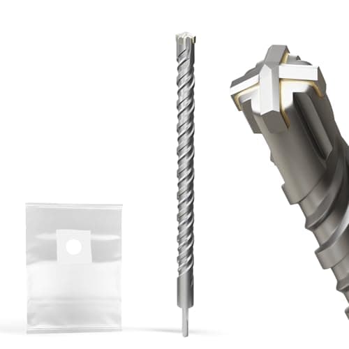 Image of XZH SDS Plus Masonry Drill Bits 28mm x 460mm, Professional Tungsten Carbide Cross Tip, Long SDS Hammer Drill Bits for Wall, Stone, Concrete, Brick