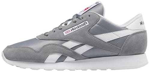 Image of Reebok Men Classic Nylon Sneaker, Pure Grey 5/FTWR White/FTWR White, 10
