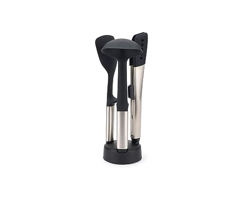 Image of Joseph Joseph Elevate Fusion 3-Piece Silcone Kitchen Utensil Compact Stand, BPA Free, Heat Resistant, Non Stick Utensil Set, Weighted Stainless Steel Handles