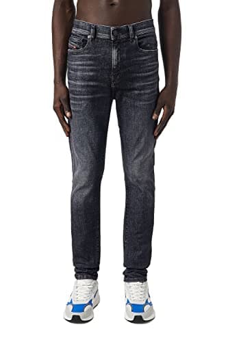 Image of Diesel - Skinny Fit Jeans - 1983 Dark Grey, Size: W31, Length: L30, black