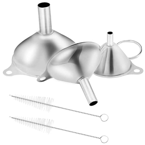 Image of 3 Pcs Stainless Steel Funnel Set – Durable Funnels for Kitchen, Cooking, and Pouring Liquids and Powders