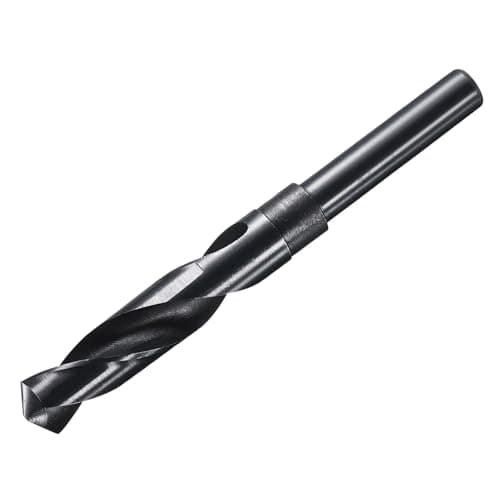 Image of sourcing map 17mm Drill Bit 1/2" Reduced Shank 4341 High-Speed Twist HSS Nitriding Black 135° for Light-duty Soft Metal Aluminum Alloy Wood Plastic