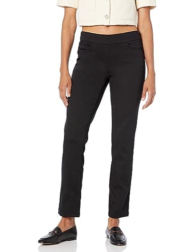 Image of Briggs womens990BL83BRCurvy Cotton Super Stretch Pull on Pant Pants - Black -