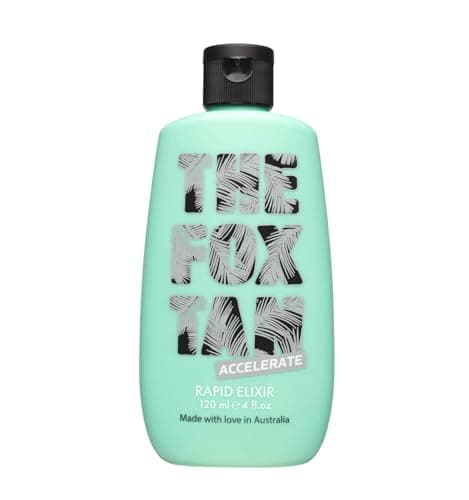 Image of The Fox Tan Rapid Tanning Elixir, Natural Tanning Accelerator Lotion For Darker & Faster Tans, Creates Flawless Tan Skin, Vegan & Cruelty-Free, 120ml
