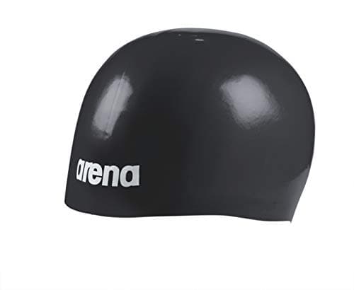Image of ARENA Unisex Molded Pro II USA Swim Cap for Adults Comfortable Tight Fit Pool Training and Racing Swim Accessory, Black, One Size