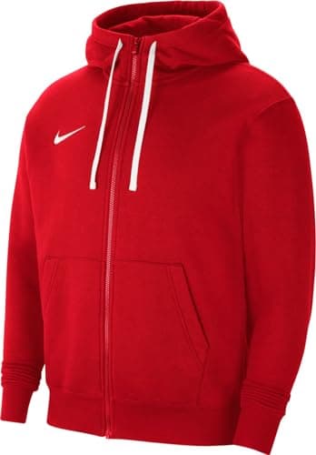 Image of NIKE Men's M Nk Flc Park20 Fz Hoodie Sweatshirt, University Red/White/White, XL UK