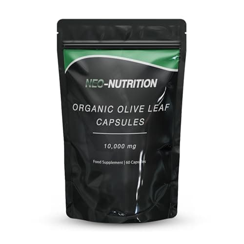 Image of Olive Leaf Extract - 10,000Mg - 60 Capsules - Extra Strength - 20% Oleuropein - Non-GMO Formula - 2 Month Supply - Powerful Antioxidant - Great for Heart, Skin and Immune System