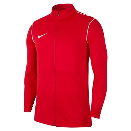 Image of Nike FJ3022-657 M NK DF PARK20 TRK JKT K R Jacket Men's UNIVERSITY RED/WHITE/WHITE Size L
