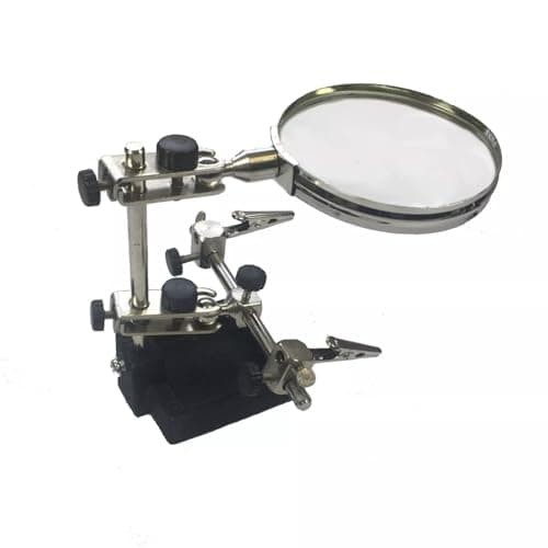 Image of Dunnet Tools Helping Hand Tool Modelling Kit - Soldering Station with Magnifying Glasses, 60mm Soldering Iron Kit, Adjustable Stand, Light & Clips - Ideal for Hobbies