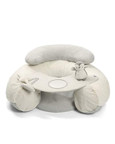 Image of Mamas & Papas Wish Upon A Cloud Sit and Play Baby Floor Seat, Cream & Grey (from +6month until sitting unaided)