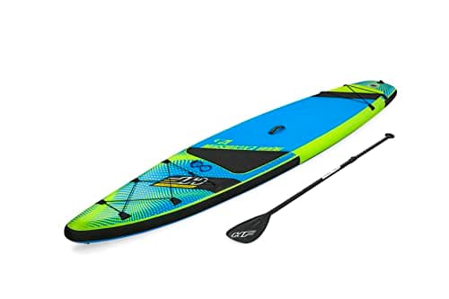 Image of Bestway | Hydro-Force Aqua Excursion Tech Inflatable Stand-Up Paddleboard Set| Inflatable SUP with Hand Pump, Backpack, Leash, Fin, Paddle