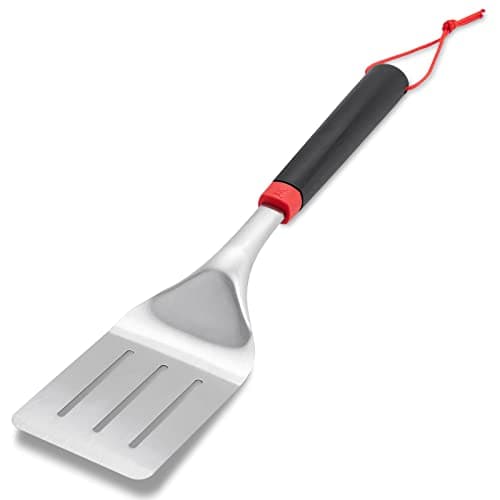 Image of Weber Grill Turner (40cm), Made of Stainless Steel, with Comfort Grip, Dishwasher Safe for Easy Cleaning, with Loop for Hanging - Black (6318)