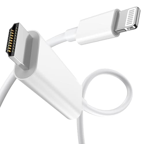 Image of [Apple MFi Certified] Lightning to HDMI Cable Adapter, 1080P Lightning to Digital AV Adapter Sync Screen Cord Connector Compatible for iPhone 14 13 12 11 Pro Max XS XR X 8 to HDTV Projector Monitor