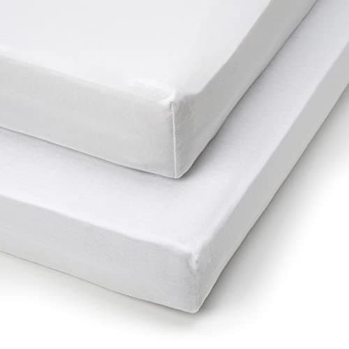 Image of Tutti Bambini Basics Fitted Sheets – 2 Pack | 100% Cotton | Suitable for 70 x 140cm Cot Bed | Essentials Range