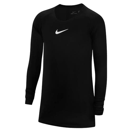 Image of NIKE Children's Y Nk Dry Park 1stlyr Jsy Long Sleeved T shirt, Black/(White), M UK