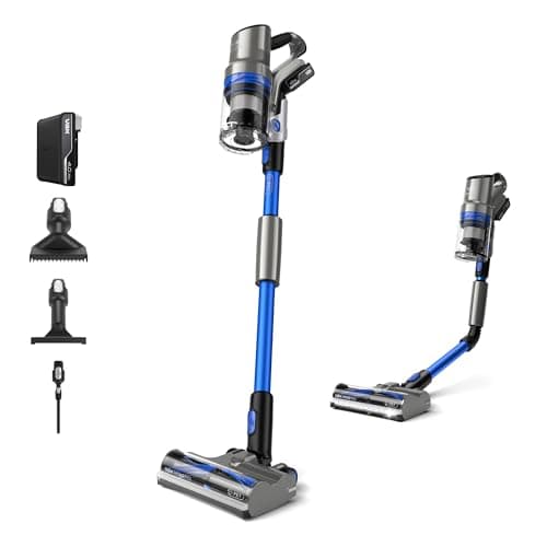 Image of Vax HomePro Pet Cordless Stick Vacuum Cleaner, HairWrap Resist, FlexiClean Pole, Easy Empty Bin, Pet, Stair and Crevice Tools Included, Up to 45 min Runtime, LED Lights, Graphite and Blue, CLSV-HPKP