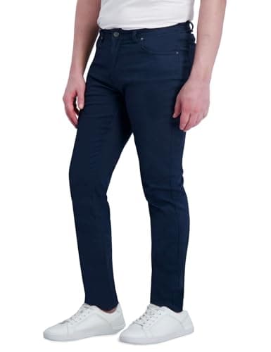 Image of DKNY Mens Ultimate Stretch Pant Slim, Navy, 36W / 29L