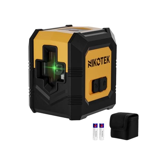 Image of Nikotek Green Laser Level Self-Leveling Bright Green Beam Horizontal and Vertical Cross Line Laser for Home Decoration DIY etc.Carrying Pouch Battery Included