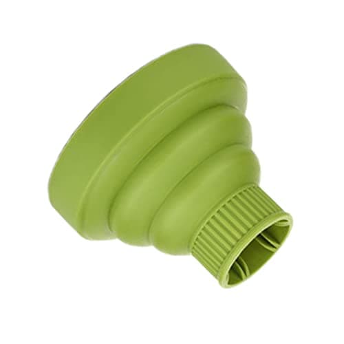 Image of Diffuser Hairdryer Curly hair Diffuser Attachment Silicone Collapsible Blow Dryer Diffuser Universal Curling Diffuser for Curly or Wavy Hair Styling(Turquoise)