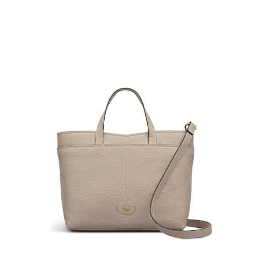 Image of RADLEY London Maldon Mews Women's Leather Medium Ziptop Handbag with Top Handle, Porcini