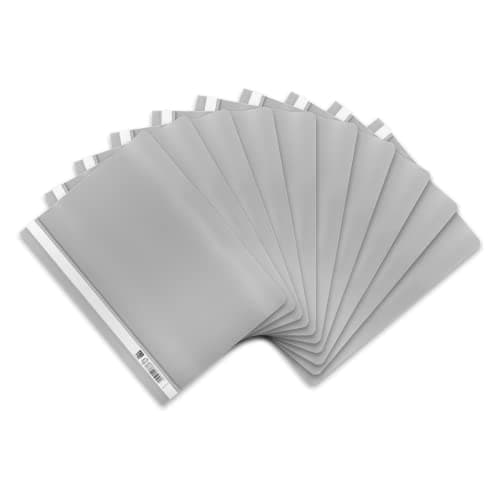 Image of Elba 100742 File Folder A4 Pack of 10 Plastic for Modern 31 x 22,8 x 0,3 cm Grey